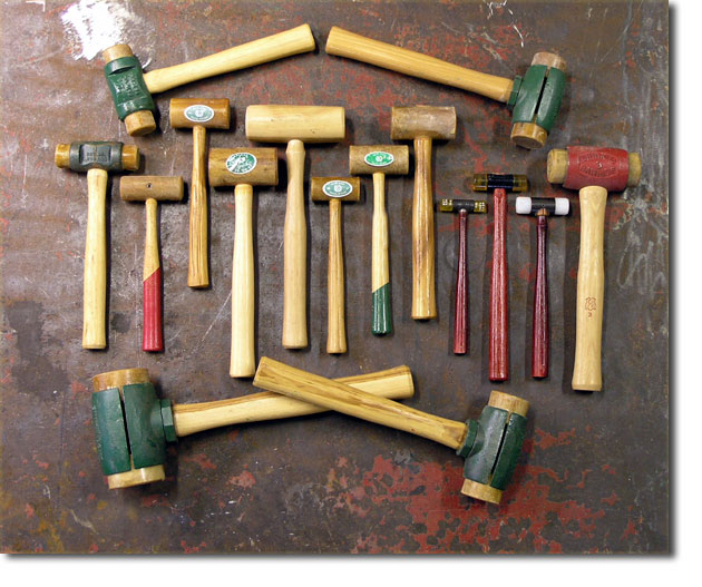 Mallets of many types.